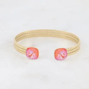 BOHM PARIS | Bracelet Pheobe -kristallirannekoru (kulta, orange delite)