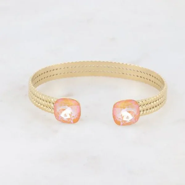 BOHM PARIS | Bracelet Pheobe -kristallirannekoru (kulta, ligh peach)