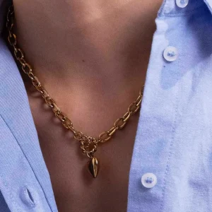 BOHM PARIS | Collier Braidy -sydänkaulakoru paksulla ketjulla (kulta)