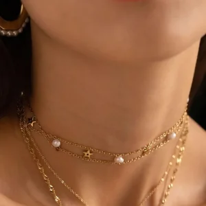 BOHM PARIS | Collier Breanna -chokerkaulakoru makeanvedenhelmin