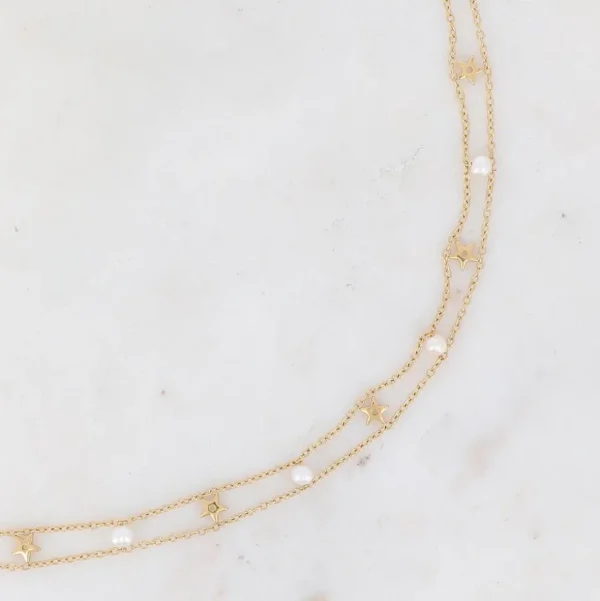 BOHM PARIS | Collier Breanna -chokerkaulakoru makeanvedenhelmin