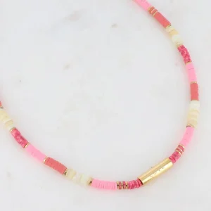 BOHM PARIS | Collier Killian Love -pinkki kesäkoru simpukkahelmin