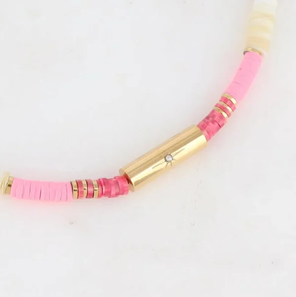 BOHM PARIS | Collier Killian Love -pinkki kesäkoru simpukkahelmin