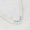 BOHM PARIS | Collier Maximilian -kerroskaulakoru amazoniittihelmin