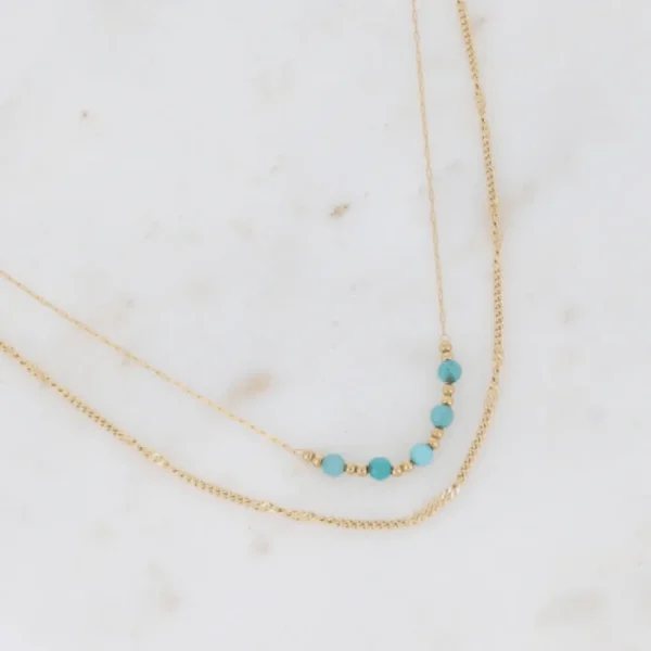 BOHM PARIS | Collier Maximilian -kerroskaulakoru amazoniittihelmin