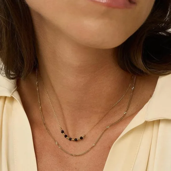 BOHM PARIS | Collier Maximilian -kerroskaulakoru amazoniittihelmin