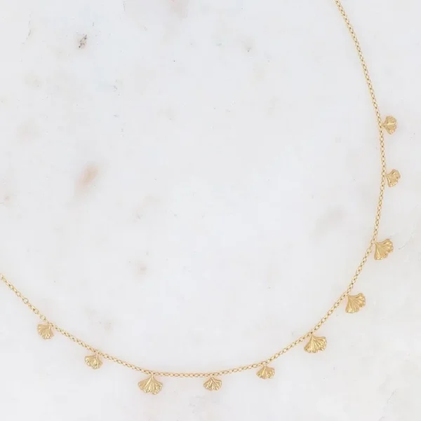 BOHM PARIS | Collier Méloé -kaulakoru pienin ginkgo koristein