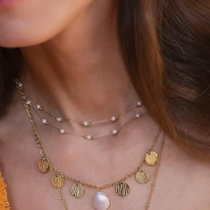 BOHM PARIS | Collier Nerrina -kerroskaulakoru amazoniittihelmin