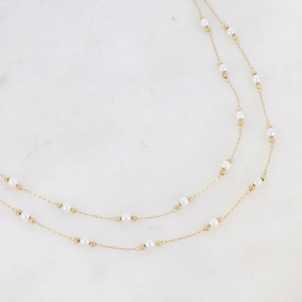 BOHM PARIS | Collier Nerrina -kerroskaulakoru makeanvedenhelmin