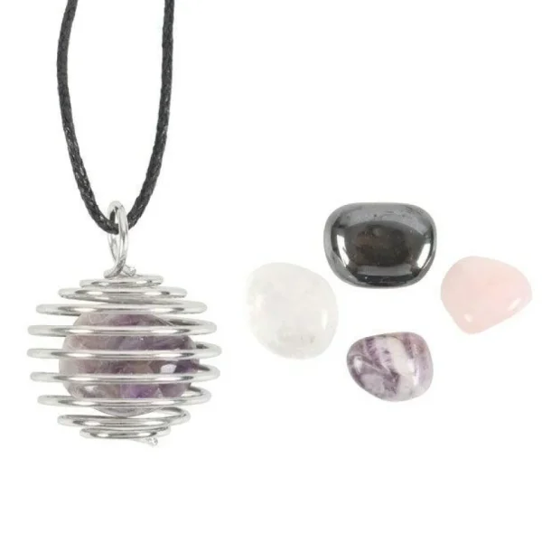 Build Your Own Crystal Necklace -luonnonkivi kaulakoru lahjapakkaus