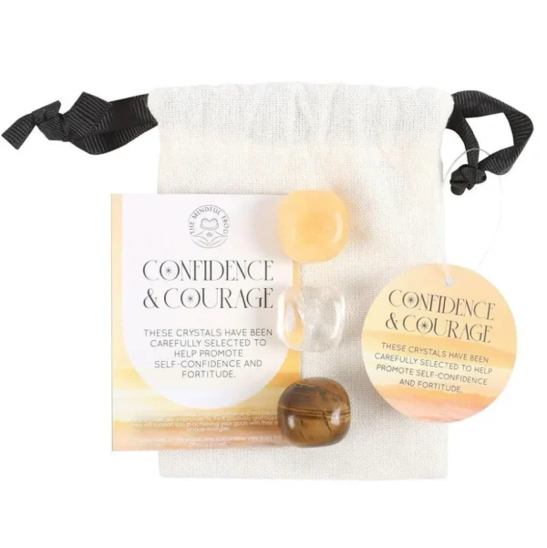 Confidence & Courage Healing Crystal Set -rohkeutta tuovat kivet setti