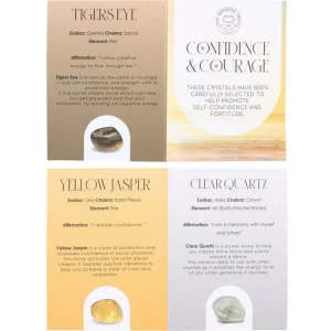 Confidence & Courage Healing Crystal Set -rohkeutta tuovat kivet setti