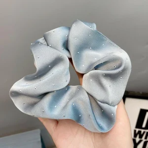 Donitsi/Scrunchie | SUGAR SUGAR, Deluxe Satin Scrunchie in Bluish Grey