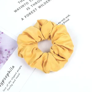 Donitsi/Scrunchie | SUGAR SUGAR, Yellow Satin Scrunchie