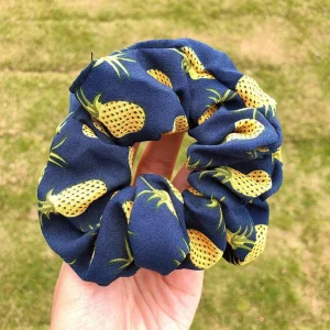 Donitsi/Scrunchie | SUGAR SUGAR, Pineapple Scrunchie in Dark Blue
