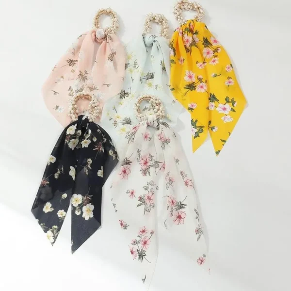 Donitsi/Scrunchie | SUGAR SUGAR, Spring Flowers Bowtie Scrunchie