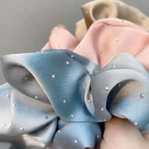 Donitsi/Scrunchie | SUGAR SUGAR, Deluxe Satin Scrunchie in Bluish Grey