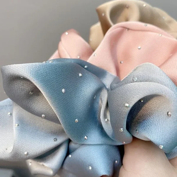 Donitsi/Scrunchie | SUGAR SUGAR, Deluxe Satin Scrunchie in Bluish Grey