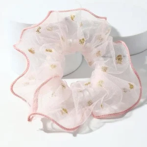 Donitsi/Scrunchie | SUGAR SUGAR, Pretty Gold Heart Scrunchie
