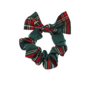 Donitsi/Scrunchie | SUGAR SUGAR, Green Bowtie Tartan Scrunchie