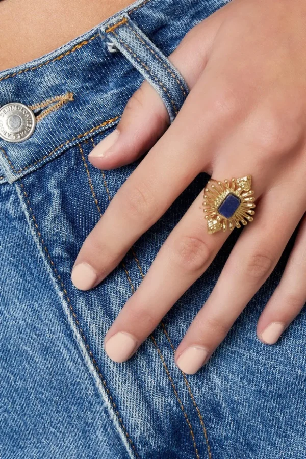 FRENCH RIVIERA | Ally Ring in Gold -kivellinen sormus kirurginterästä