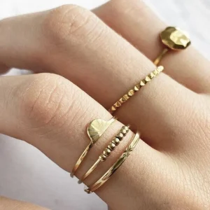 FRENCH RIVIERA | Anxiety Ring in Gold-kirurginteräksinen stressisormus