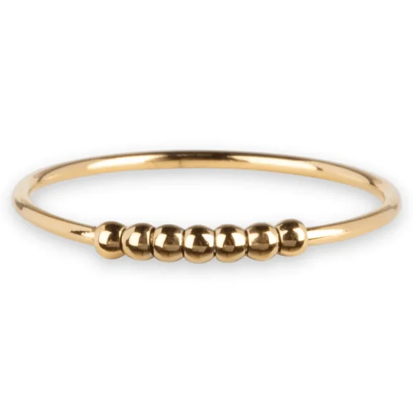 FRENCH RIVIERA | Anxiety Ring in Gold-kirurginteräksinen stressisormus