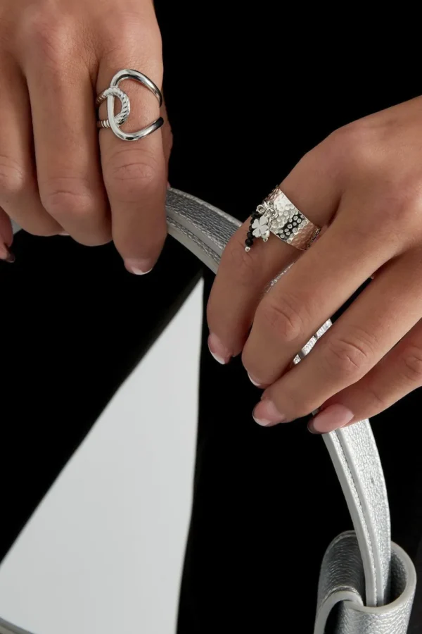 FRENCH RIVIERA | Asta Ring in Silver -leveä sormus kirurginterästä