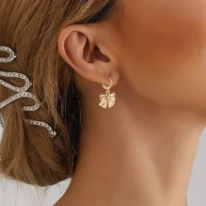 FRENCH RIVIERA | Gold Bowtie-kullanväriset rusettikorvakorut