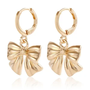 FRENCH RIVIERA | Gold Bowtie-kullanväriset rusettikorvakorut