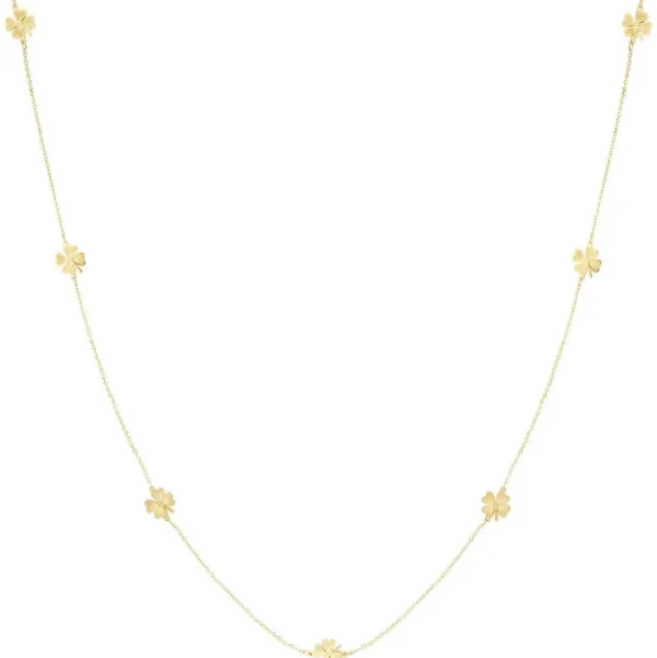 FRENCH RIVIERA | Gold Clover -kirurginteräskaulakoru apilakoristeella