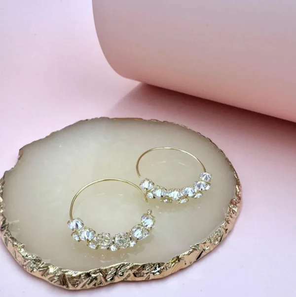 FRENCH RIVIERA | Lara Earrings -kirkkaat juhlakorvakorut (kulta)