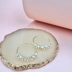 FRENCH RIVIERA | Lara Earrings -kirkkaat juhlakorvakorut (kulta)