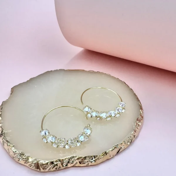 FRENCH RIVIERA | Lara Earrings -kirkkaat juhlakorvakorut (kulta)