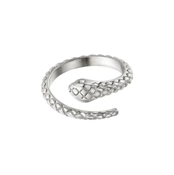 FRENCH RIVIERA | Lara Snake Ring -käärmesormus kirurginterästä