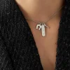 FRENCH RIVIERA | Lucky Charm -kirurginteräskaulakoru (hopea)