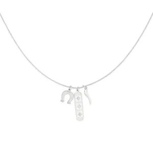 FRENCH RIVIERA | Lucky Charm -kirurginteräskaulakoru (hopea)