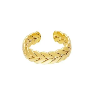FRENCH RIVIERA | Maple Ring -kivetön sormus kirurginterästä (kulta)