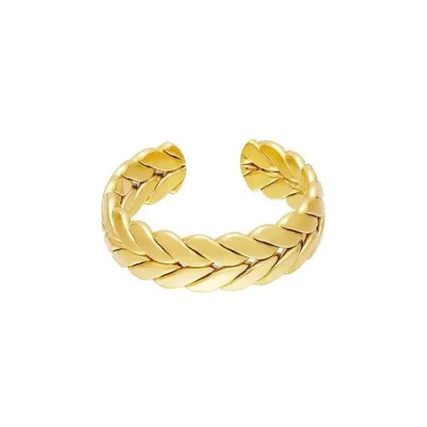 FRENCH RIVIERA | Maple Ring -kivetön sormus kirurginterästä (kulta)