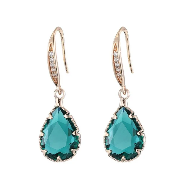 FRENCH RIVIERA | Mathilde Earrings -vihreät pisarakorvakorut