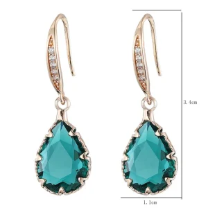 FRENCH RIVIERA | Mathilde Earrings -vihreät pisarakorvakorut