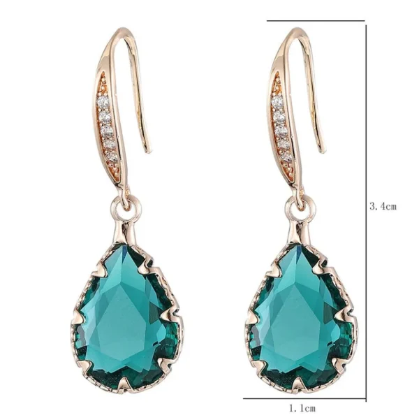 FRENCH RIVIERA | Mathilde Earrings -vihreät pisarakorvakorut