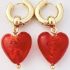 FRENCH RIVIERA | Murano Heart -punaiset lasisydänkorvakorut