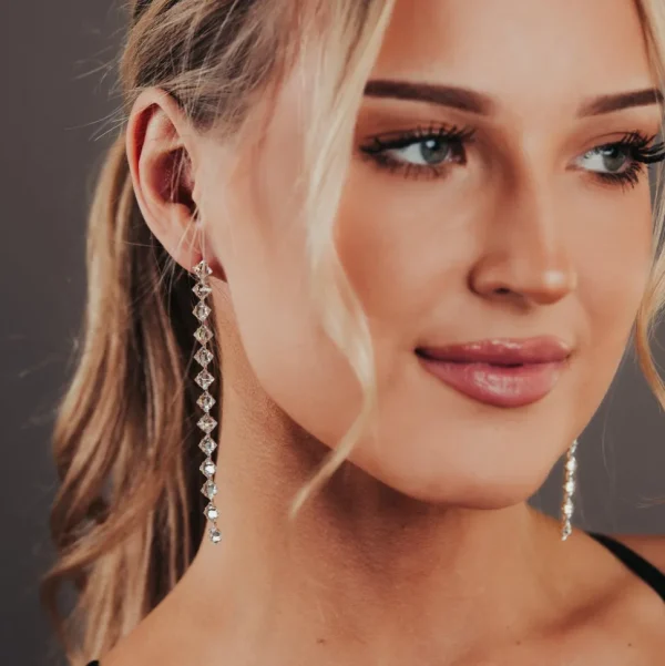 FRENCH RIVIERA | Paméla Earrings -kirkkaat juhlakorvakorut (hopea)