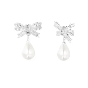 FRENCH RIVIERA | Pearly Bow -rusettinapit lahjarasiassa (hopea)