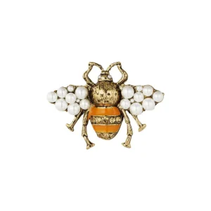 FRENCH RIVIERA | Queen bee -helmikoristeinen rintaneula