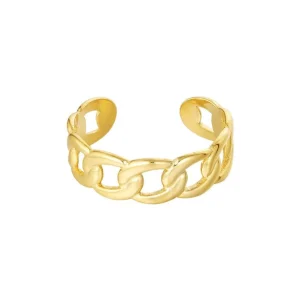 FRENCH RIVIERA | Raleigh Ring -kivetön sormus kirurginterästä (kulta)