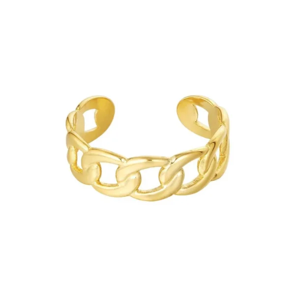 FRENCH RIVIERA | Raleigh Ring -kivetön sormus kirurginterästä (kulta)
