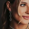 FRENCH RIVIERA | Remy Earrings -kirkkaat strassikorvakorut (hopea)