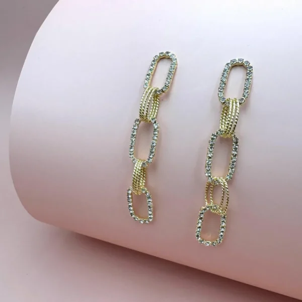 FRENCH RIVIERA | Remy Earrings -kirkkaat strassikorvakorut (kulta)
